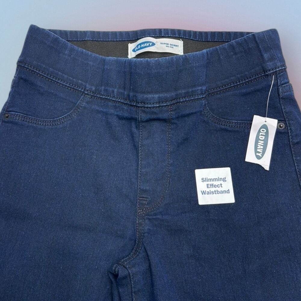 OLD NAVY Women’s 4 TALL Blue SUPER SKINNY Pull On Jeans